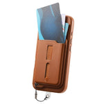 Capa de Telemóvel com Bolsa Magnética Destacável para Cartões, Anel de Dedo e Corda Anti-perda, Para iPhone 14, Para iPhone 14 Pro, Para iPhone 14 Pro Max