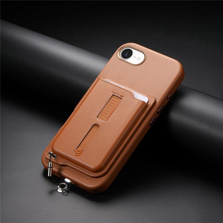 Capa de Telemóvel com Bolsa Magnética Destacável para Cartões, Anel de Dedo e Corda Anti-perda, Para iPhone 17e / 16e, Para iPhone 17 Pro Max, Para iPhone 17 Pro, Para iPhone 17, Para iPhone Air, Para iPhone 16 Plus