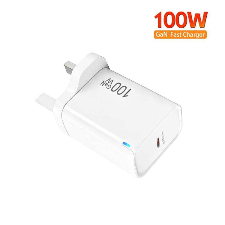 Carregador TE-PD46 GaN 100W PD 45W Protocolo Totalmente Compatível, Ficha UK