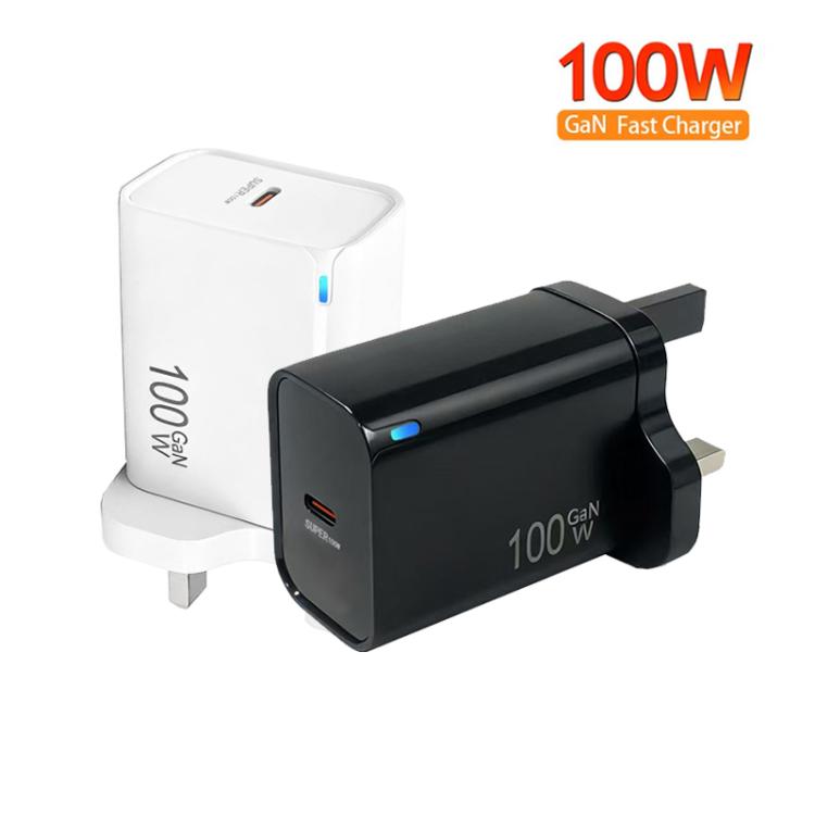Carregador TE-PD46 GaN 100W PD 45W Protocolo Totalmente Compatível, Ficha UK
