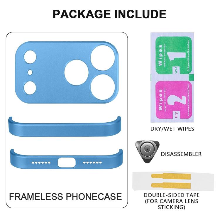 Capa de Telemóvel Ultra-fina Sem Moldura em Liga de Titânio com Proteção nos Quatro Cantos, Para iPhone 17 Pro Max, Para iPhone 17 Pro, Para iPhone 17, Para iPhone Air