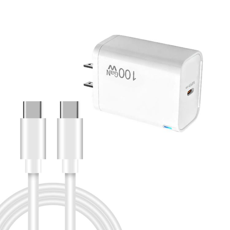 Carregador TE-PD46 GaN 100W PD 45W Totalmente Compatível com Cabo de Dados Type-C para Type-C, Ficha US