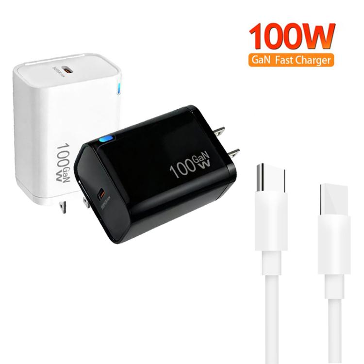 Carregador TE-PD46 GaN 100W PD 45W Totalmente Compatível com Cabo de Dados Type-C para Type-C, Ficha US