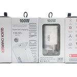 Carregador TE-PD46 GaN 100W PD 45W Totalmente Compatível com Cabo de Dados Type-C para Type-C, Ficha UE