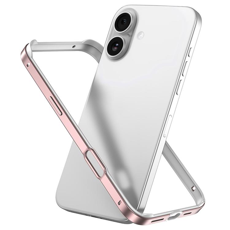Capa de Telemóvel com Estrutura em Metal e Silicone, Proteção Quádrupla nos Cantos, Amortecimento e Refrigeração, Para iPhone 16 Pro Max, Para iPhone 16 Pro, Para iPhone 16 Plus, Para iPhone 16