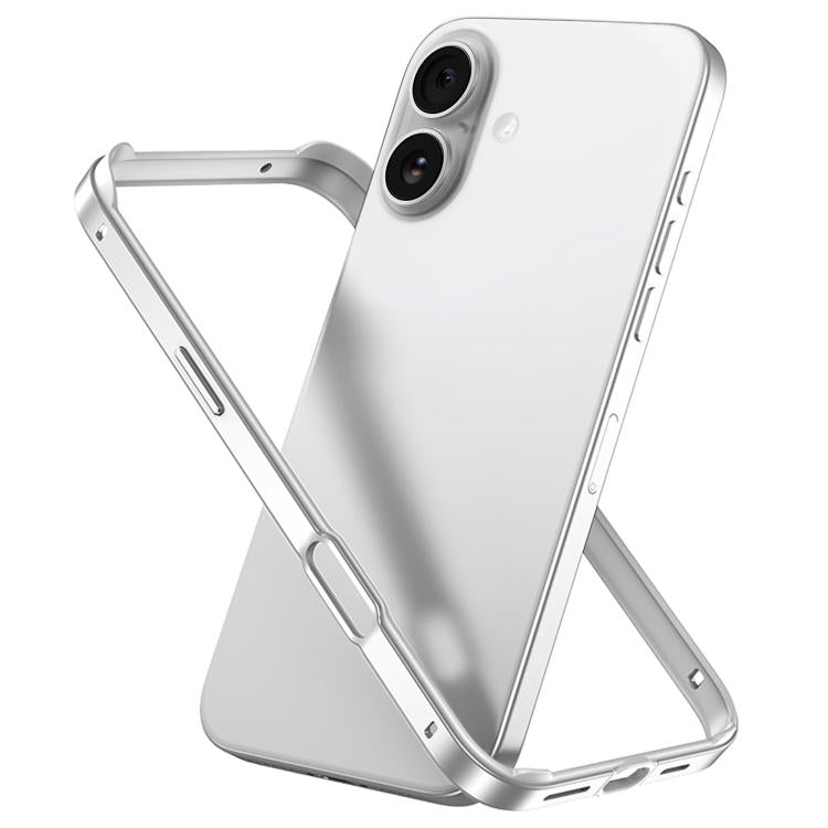 Capa de Telemóvel com Estrutura em Metal e Silicone, Proteção Quádrupla nos Cantos, Amortecimento e Refrigeração, Para iPhone 16 Pro Max, Para iPhone 16 Pro, Para iPhone 16 Plus, Para iPhone 16