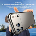 Capa de Telemóvel com Estrutura em Metal e Silicone, Proteção Quádrupla nos Cantos, Amortecimento e Refrigeração, Para iPhone 15 Pro Max, Para iPhone 15 Pro, Para iPhone 15 Plus, Para iPhone 15