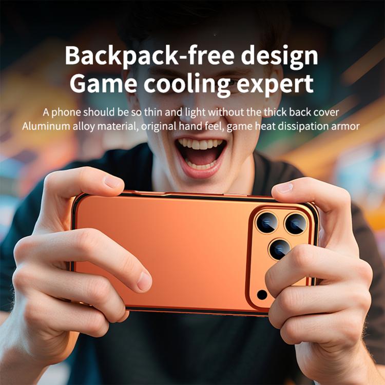 Capa de Telemóvel com Estrutura em Metal e Silicone, Proteção Quádrupla nos Cantos, Amortecimento e Refrigeração, Para iPhone 17 Pro Max, Para iPhone 17 Pro, Para iPhone 17, Para iPhone Air