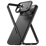Capa de telemóvel fina com moldura em liga de alumínio, borda em silicone híbrido e moldura metálica para lente, Para iPhone 17 Pro Max, Para iPhone 17 Pro