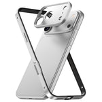 Capa de telemóvel fina com moldura em liga de alumínio, borda em silicone híbrido e moldura metálica para lente, Para iPhone 17 Pro Max, Para iPhone 17 Pro
