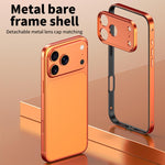 Capa de telemóvel fina com moldura em liga de alumínio, borda em silicone híbrido e moldura metálica para lente, Para iPhone 17 Pro Max, Para iPhone 17 Pro