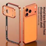Capa de telemóvel fina com moldura em liga de alumínio, borda em silicone híbrido e moldura metálica para lente, Para iPhone 17 Pro Max, Para iPhone 17 Pro