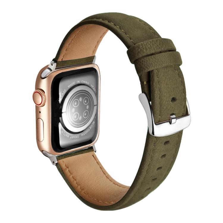 Correia de Relógio em Pele Genuína de Camurça Dupla Face, Para Apple Watch 46mm / 49mm / 45mm / 44mm, Para Apple Watch 42mm / 41mm / 40mm / 38mm