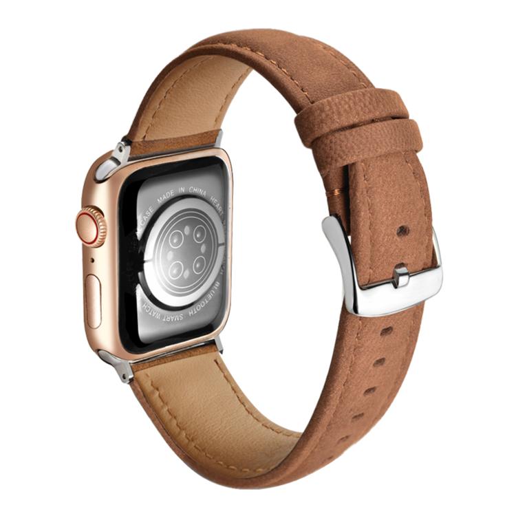 Correia de Relógio em Pele Genuína de Camurça Dupla Face, Para Apple Watch 46mm / 49mm / 45mm / 44mm, Para Apple Watch 42mm / 41mm / 40mm / 38mm