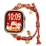 New Year Beaded Rope Braided Watch Band, For Apple Watch 46mm / 49mm / 45mm / 44mm, For Apple Watch 42mm / 41mm / 40mm / 38mm