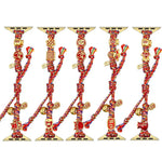 New Year Beaded Rope Braided Watch Band, For Apple Watch 46mm / 49mm / 45mm / 44mm, For Apple Watch 42mm / 41mm / 40mm / 38mm