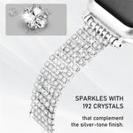 Correia de Relógio Metálica com Corrente e Fecho de Diamante de Luxo, Para Apple Watch 46mm / 49mm / 45mm / 44mm, Para Apple Watch 42mm / 41mm / 40mm / 38mm