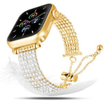 Correia de Relógio Metálica com Corrente e Fecho de Diamante de Luxo, Para Apple Watch 46mm / 49mm / 45mm / 44mm, Para Apple Watch 42mm / 41mm / 40mm / 38mm