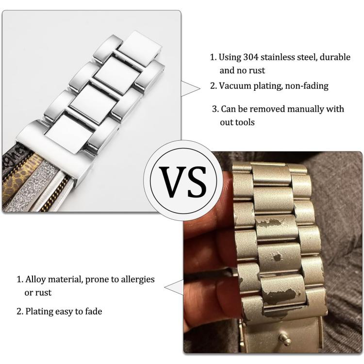 Correia de Relógio em Pele Genuína Metálica com Pendente Árvore da Vida, Para Apple Watch 46mm / 49mm / 45mm / 44mm, Para Apple Watch 42mm / 41mm / 40mm / 38mm