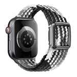 Pulseira de Relógio em Nylon Trançado com Fivela Magnética Estilo Moderno, Para Apple Watch 46mm / 49mm / 45mm / 44mm, Para Apple Watch 42mm / 41mm / 40mm / 38mm