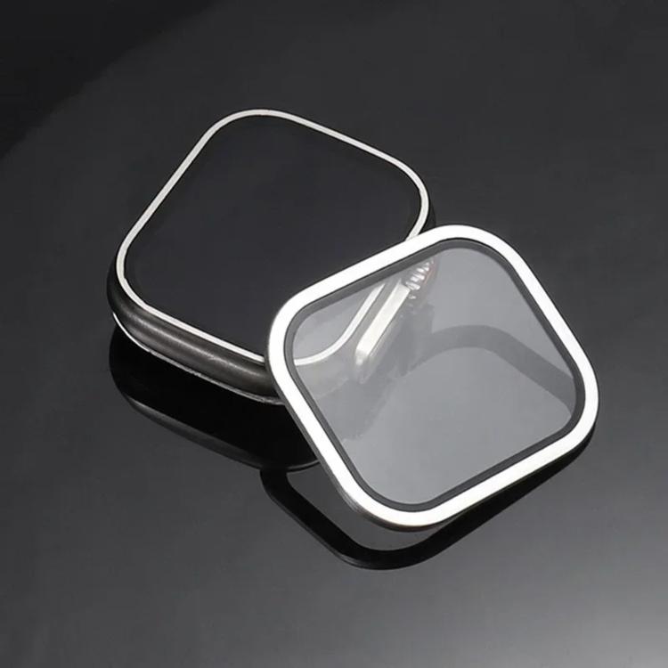 Película de Vidro Temperado com Moldura Metálica de Titânio para Relógio, Para Apple Watch Ultra 49mm