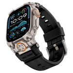 Pulseira de Relógio em Silicone com Armadura Metálica Personalizada, Para Apple Watch Ultra 3 / 2 / 1 49mm