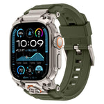Pulseira de Relógio em Silicone com Armadura Metálica Personalizada, Para Apple Watch Ultra 3 / 2 / 1 49mm