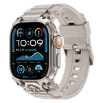 Pulseira de Relógio em Silicone com Armadura Metálica Personalizada, Para Apple Watch Ultra 3 / 2 / 1 49mm