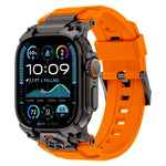 Pulseira de Relógio em Silicone com Armadura Metálica Personalizada, Para Apple Watch Ultra 3 / 2 / 1 49mm