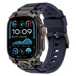 Pulseira de Relógio em Silicone com Armadura Metálica Personalizada, Para Apple Watch Ultra 3 / 2 / 1 49mm