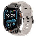 Pulseira de Relógio em Silicone com Armadura Metálica Personalizada, Para Apple Watch Ultra 3 / 2 / 1 49mm
