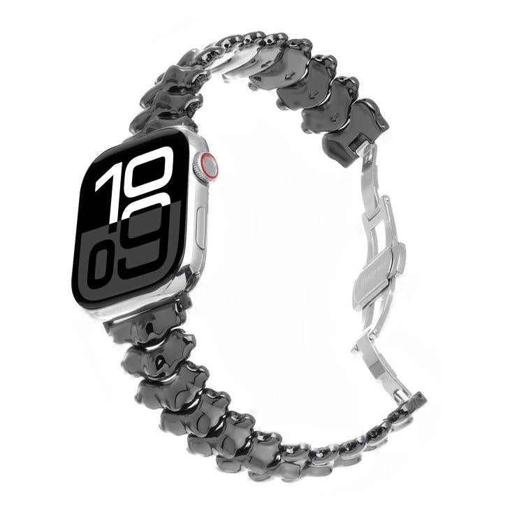 Pulseira de relógio em liga de zinco com fecho borboleta Dragon Spine, para Apple Watch 46mm / 49mm / 45mm / 44mm, para Apple Watch 42mm / 41mm / 40mm / 38mm