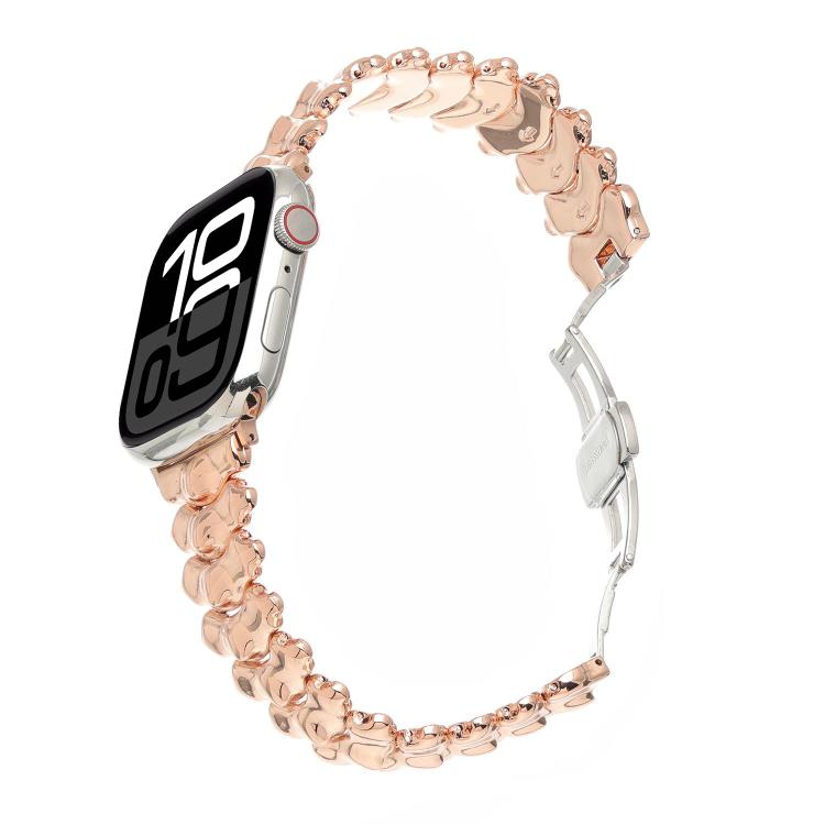 Pulseira de relógio em liga de zinco com fecho borboleta Dragon Spine, para Apple Watch 46mm / 49mm / 45mm / 44mm, para Apple Watch 42mm / 41mm / 40mm / 38mm