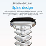 Pulseira de relógio em liga de zinco com fecho borboleta Dragon Spine, para Apple Watch 46mm / 49mm / 45mm / 44mm, para Apple Watch 42mm / 41mm / 40mm / 38mm
