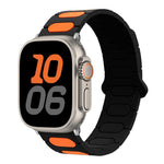 Pulseira de relógio magnética oval em silicone, para Apple Watch 46mm / 49mm / 45mm / 44mm, para Apple Watch 42mm / 41mm / 40mm / 38mm