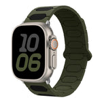 Pulseira de relógio magnética oval em silicone, para Apple Watch 46mm / 49mm / 45mm / 44mm, para Apple Watch 42mm / 41mm / 40mm / 38mm