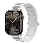 Pulseira de relógio magnética oval em silicone, para Apple Watch 46mm / 49mm / 45mm / 44mm, para Apple Watch 42mm / 41mm / 40mm / 38mm