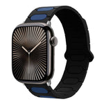 Pulseira de relógio magnética oval em silicone, para Apple Watch 46mm / 49mm / 45mm / 44mm, para Apple Watch 42mm / 41mm / 40mm / 38mm