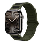 Pulseira de relógio magnética oval em silicone, para Apple Watch 46mm / 49mm / 45mm / 44mm, para Apple Watch 42mm / 41mm / 40mm / 38mm