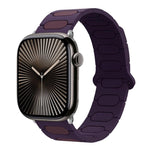Pulseira de relógio magnética oval em silicone, para Apple Watch 46mm / 49mm / 45mm / 44mm, para Apple Watch 42mm / 41mm / 40mm / 38mm