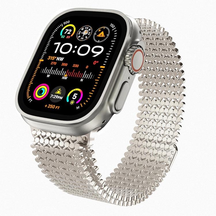 Molecular Arrangement Magnetic Stainless Steel Watch Band, For Apple Watch 46mm / 49mm / 45mm / 44mm, For Apple Watch 42mm / 41mm / 40mm / 38mm