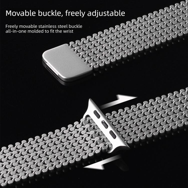 Molecular Arrangement Magnetic Stainless Steel Watch Band, For Apple Watch 46mm / 49mm / 45mm / 44mm, For Apple Watch 42mm / 41mm / 40mm / 38mm