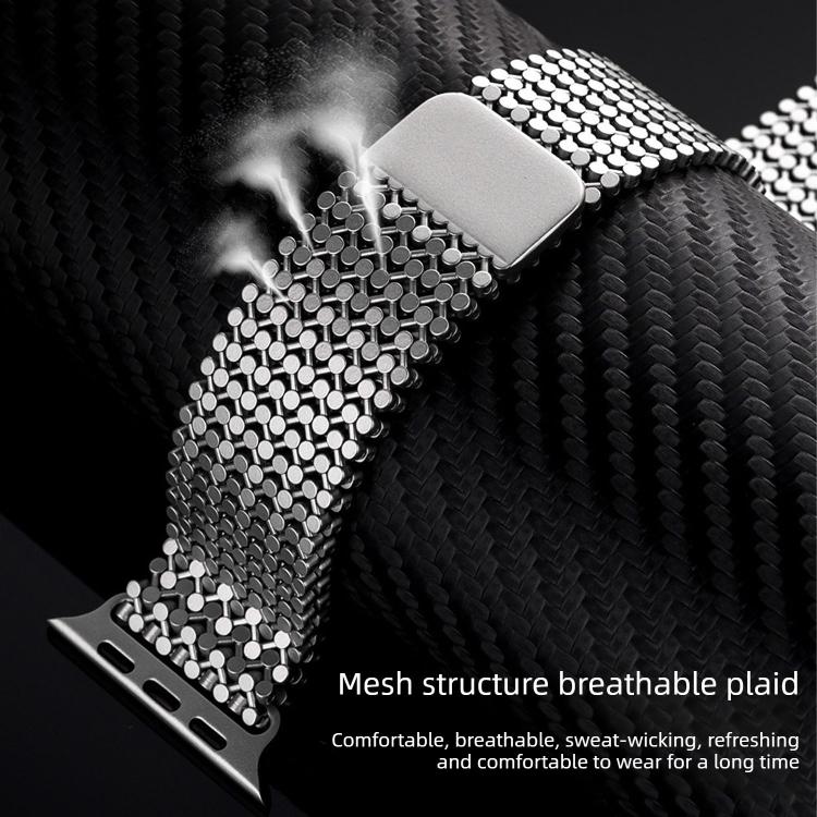 Molecular Arrangement Magnetic Stainless Steel Watch Band, For Apple Watch 46mm / 49mm / 45mm / 44mm, For Apple Watch 42mm / 41mm / 40mm / 38mm
