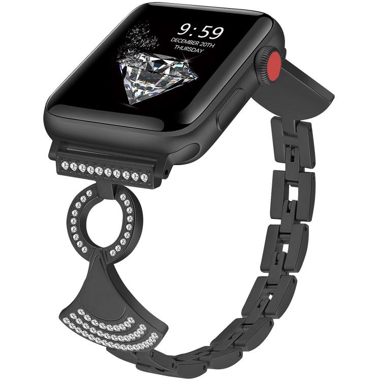 Shell-Inlaid Diamond  Metal Watch Band, For Apple Watch 46mm / 49mm / 45mm / 44mm, For Apple Watch 42mm / 41mm / 40mm / 38mm