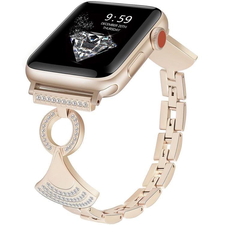 Pulseira de relógio metálica com diamante incrustado em concha, para Apple Watch 46mm / 49mm / 45mm / 44mm, para Apple Watch 42mm / 41mm / 40mm / 38mm