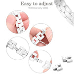 Pulseira de relógio metálica com diamante incrustado em concha, para Apple Watch 46mm / 49mm / 45mm / 44mm, para Apple Watch 42mm / 41mm / 40mm / 38mm