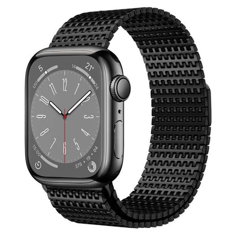 Pulseira de relógio magnética Milanesa com corrente de pinos, para Apple Watch 46mm / 49mm / 45mm / 44mm, para Apple Watch 42mm / 41mm / 40mm / 38mm
