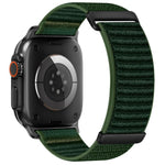 Pulseira de Relógio em Nylon com Fecho de Gancho e Loop de Duas Secções com Padrão de Montanha, Para Apple Watch 46mm / 49mm / 45mm / 44mm, Para Apple Watch 42mm / 41mm / 40mm / 38mm