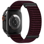 Pulseira de Relógio em Nylon com Fecho de Gancho e Loop de Duas Secções com Padrão de Montanha, Para Apple Watch 46mm / 49mm / 45mm / 44mm, Para Apple Watch 42mm / 41mm / 40mm / 38mm