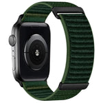 Pulseira de Relógio em Nylon com Fecho de Gancho e Loop de Duas Secções com Padrão de Montanha, Para Apple Watch 46mm / 49mm / 45mm / 44mm, Para Apple Watch 42mm / 41mm / 40mm / 38mm